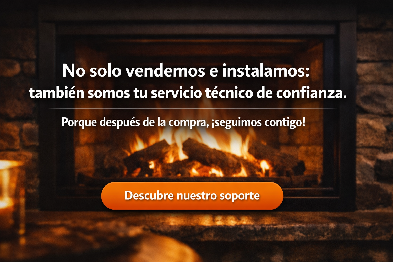 Banner de Servicio Técnico y Confianza con Chimenea